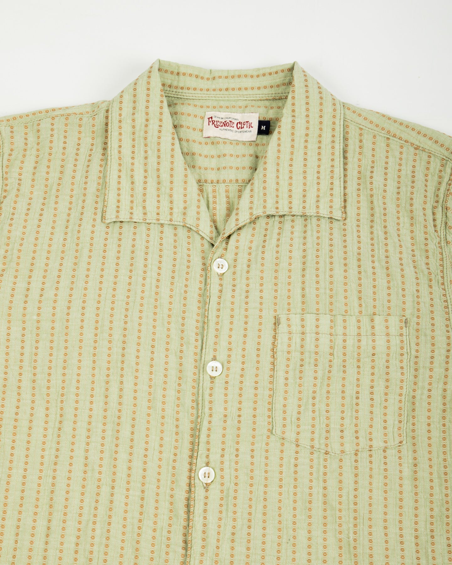 Freenote Cayucos S/S Shirt - Jacquard Sage - Standard & Strange
