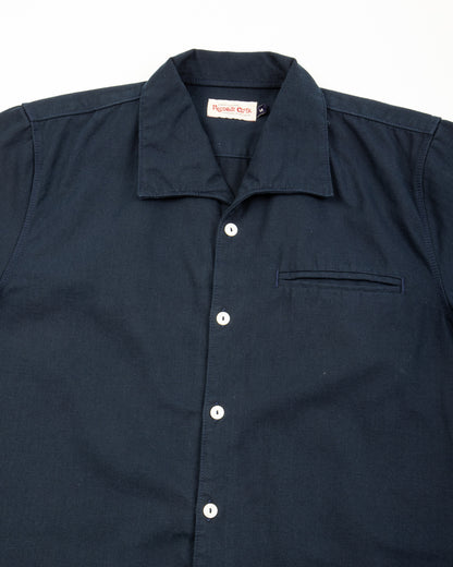 Freenote Cayucos S/S Shirt - Navy Herringbone - Standard & Strange