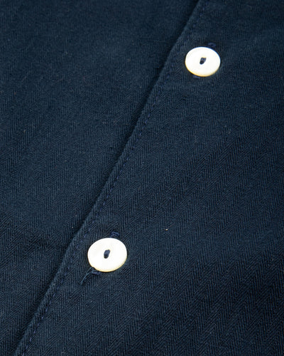 Freenote Cayucos S/S Shirt - Navy Herringbone - Standard & Strange