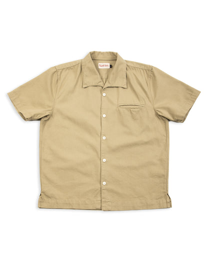 Freenote Cayucos S/S Shirt - Tan Herringbone - Standard & Strange