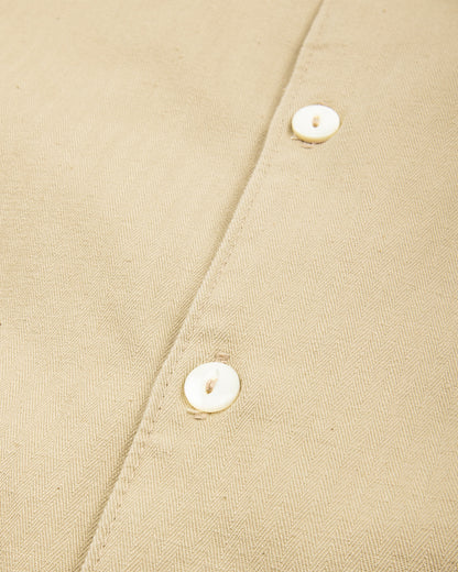 Freenote Cayucos S/S Shirt - Tan Herringbone - Standard & Strange
