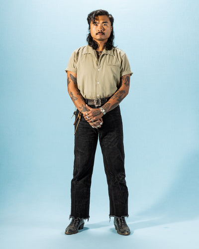 Freenote Cayucos S/S Shirt - Tan Herringbone - Standard & Strange