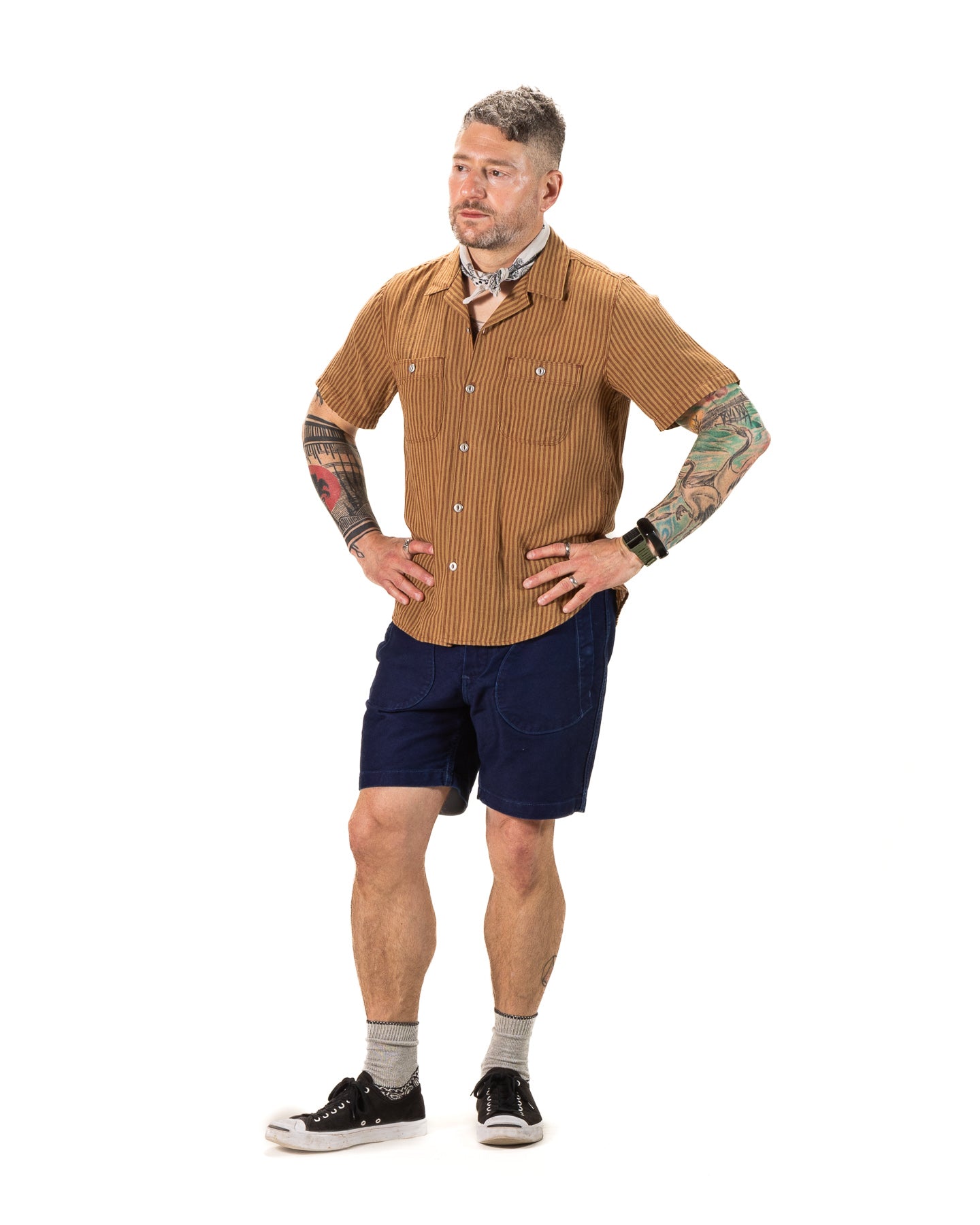 Dayton Shirt - Terracotta Stripe