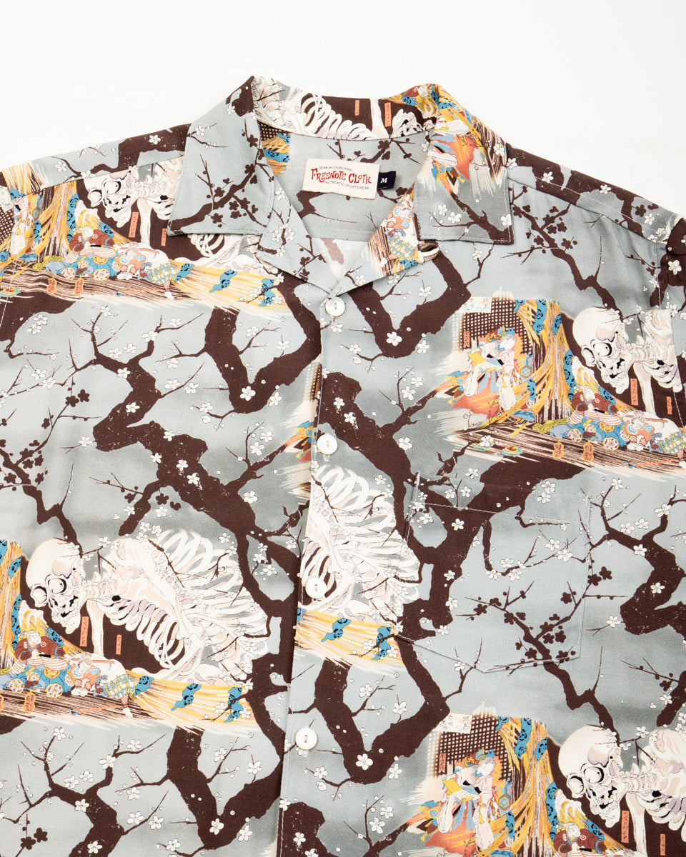 Freenote Hawaiian Shirt - Light Blue Skeleton - Standard & Strange