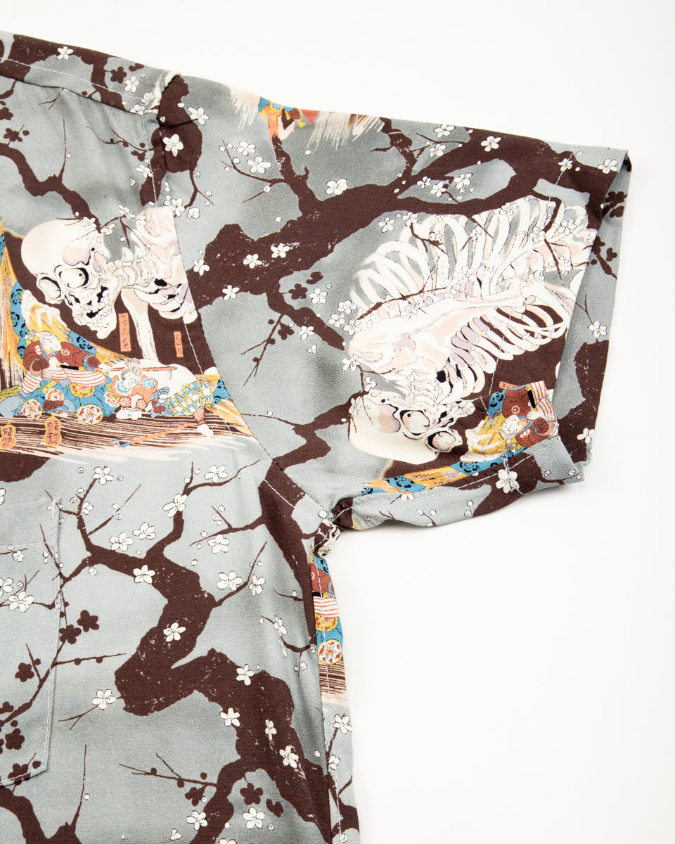 Freenote Hawaiian Shirt - Light Blue Skeleton - Standard & Strange