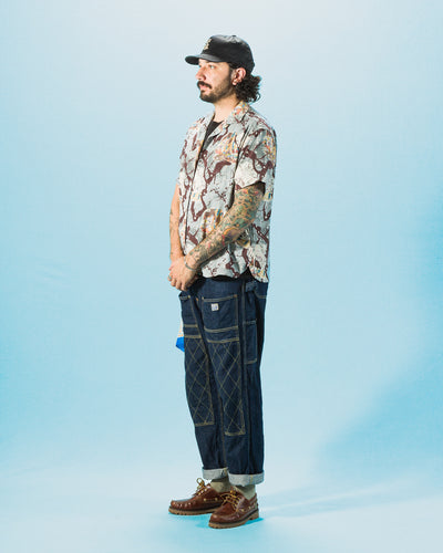 Freenote Hawaiian Shirt - Light Blue Skeleton - Standard & Strange