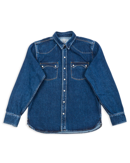 Freenote Modern Western Shirt - Stone Washed 11oz Denim - Standard & Strange