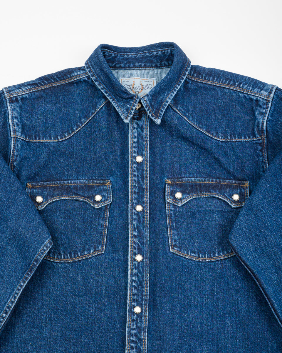Freenote Modern Western Shirt - Stone Washed 11oz Denim - Standard & Strange