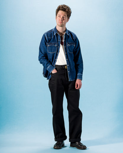 Freenote Modern Western Shirt - Stone Washed 11oz Denim - Standard & Strange