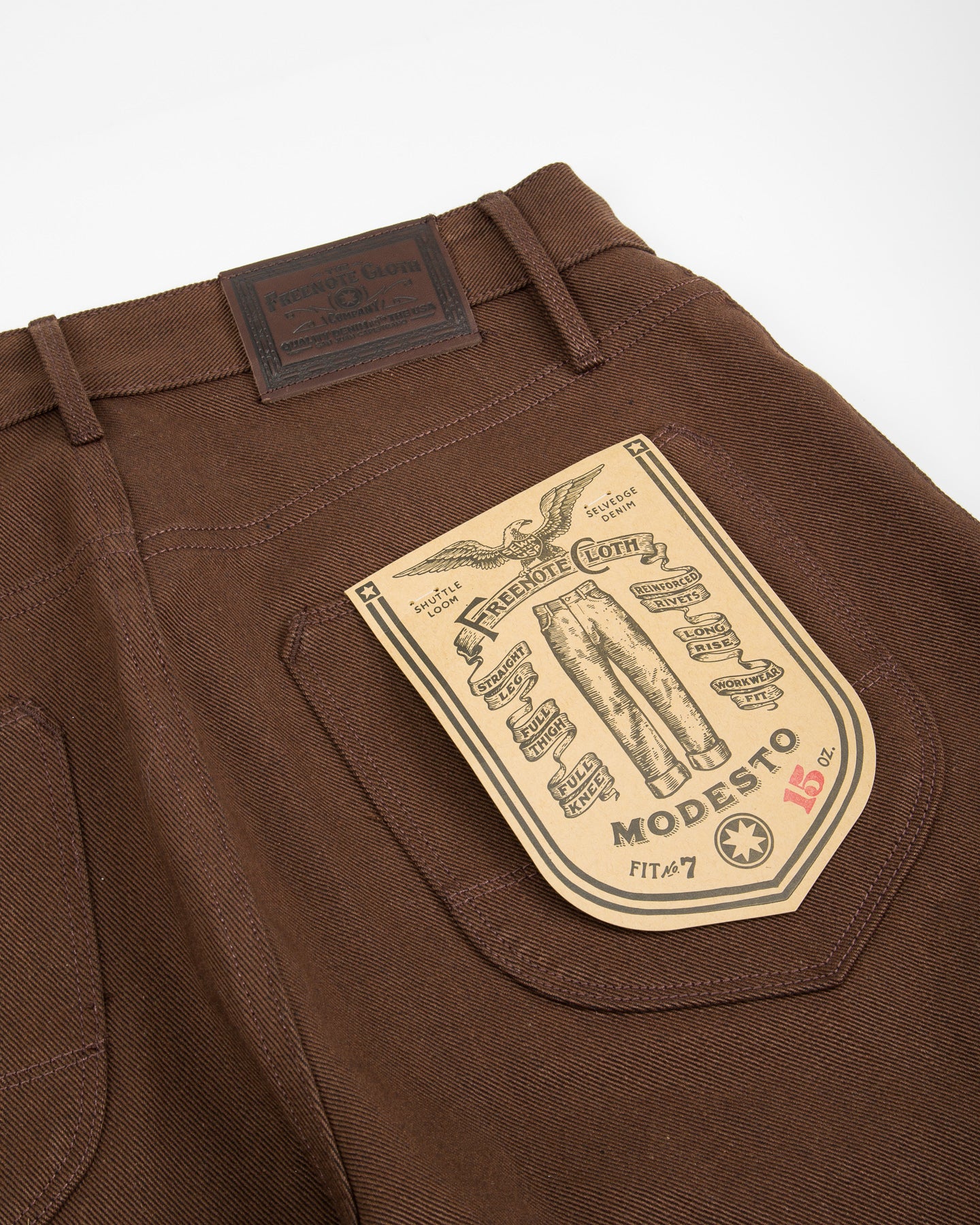 Freenote Modesto Straight Fit - 15oz Dark Brown Denim - Standard & Strange