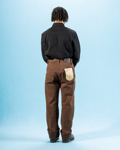 Freenote Modesto Straight Fit - 15oz Dark Brown Denim - Standard & Strange