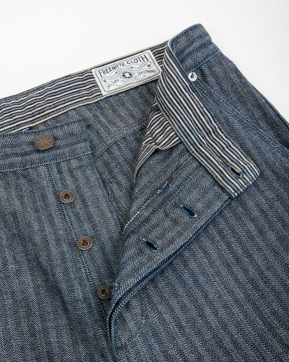 Freenote Ortega Pant - 13oz Grey Herringbone - Standard & Strange