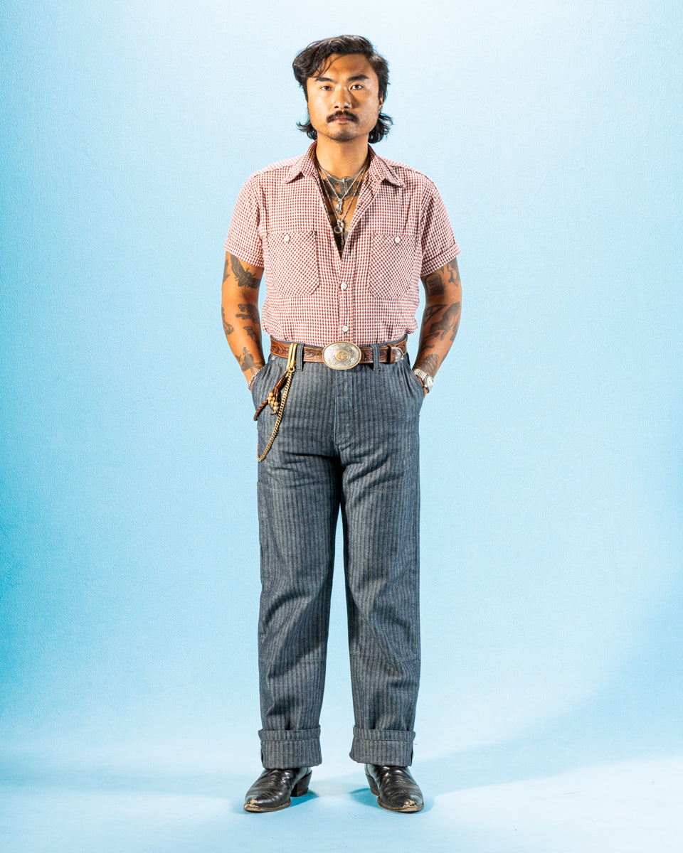 Freenote Ortega Pant - 13oz Grey Herringbone - Standard & Strange