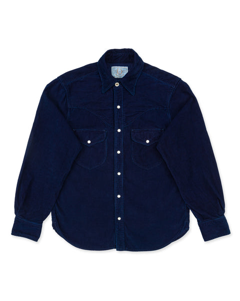 Freenote Packard Western Shirt - Indigo Corduroy - Standard & Strange