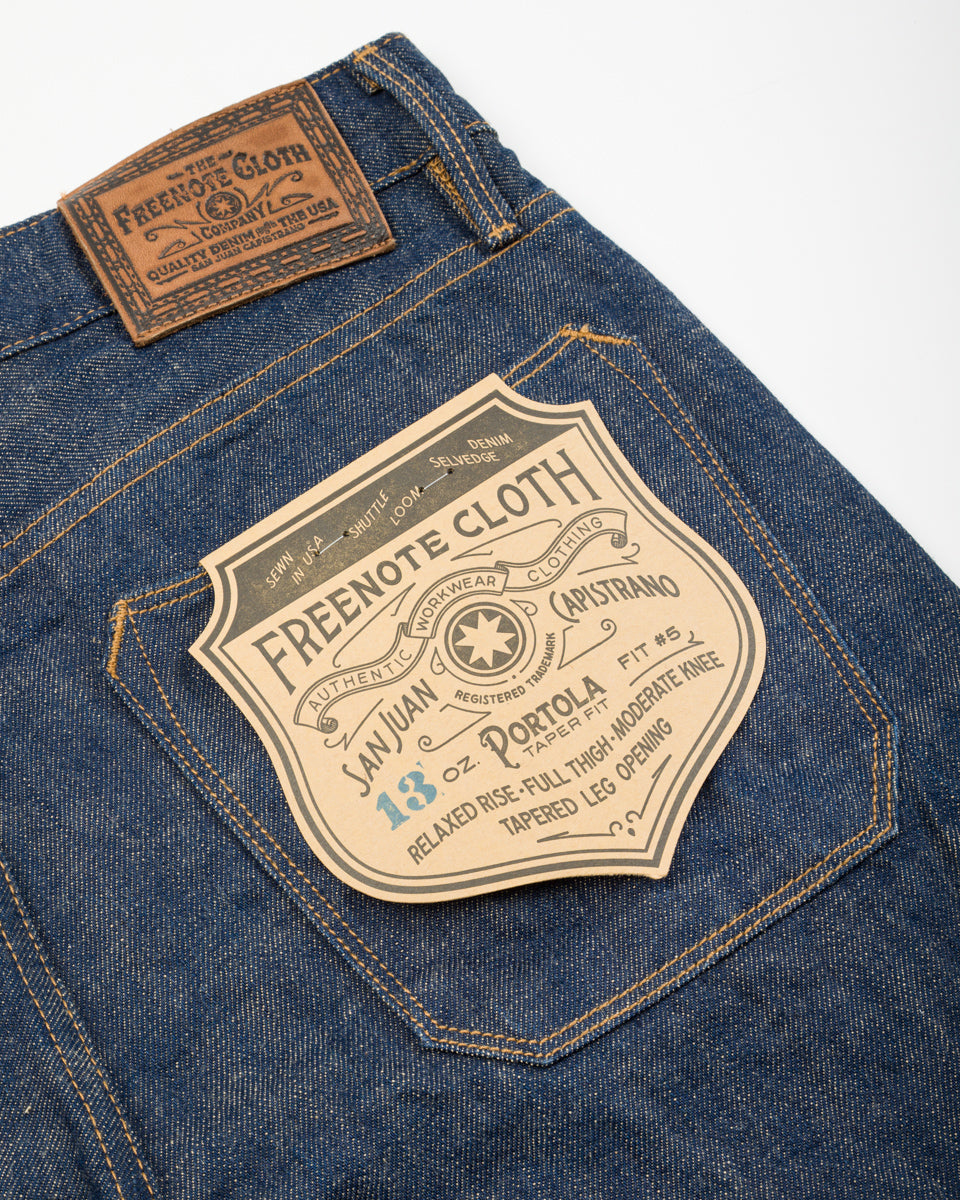 Portola Classic Taper - 13oz Natural Rinsed Denim – Standard & Strange