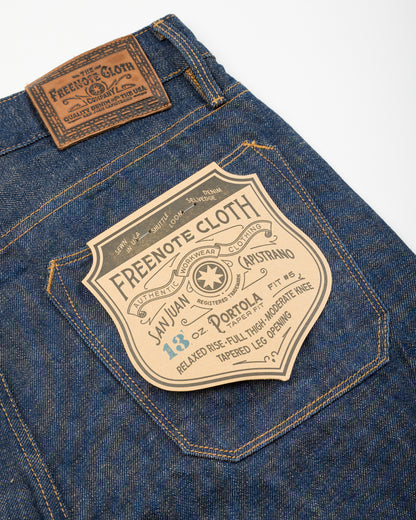 Freenote Portola Classic Taper - 13oz Natural Rinsed Denim - Standard & Strange