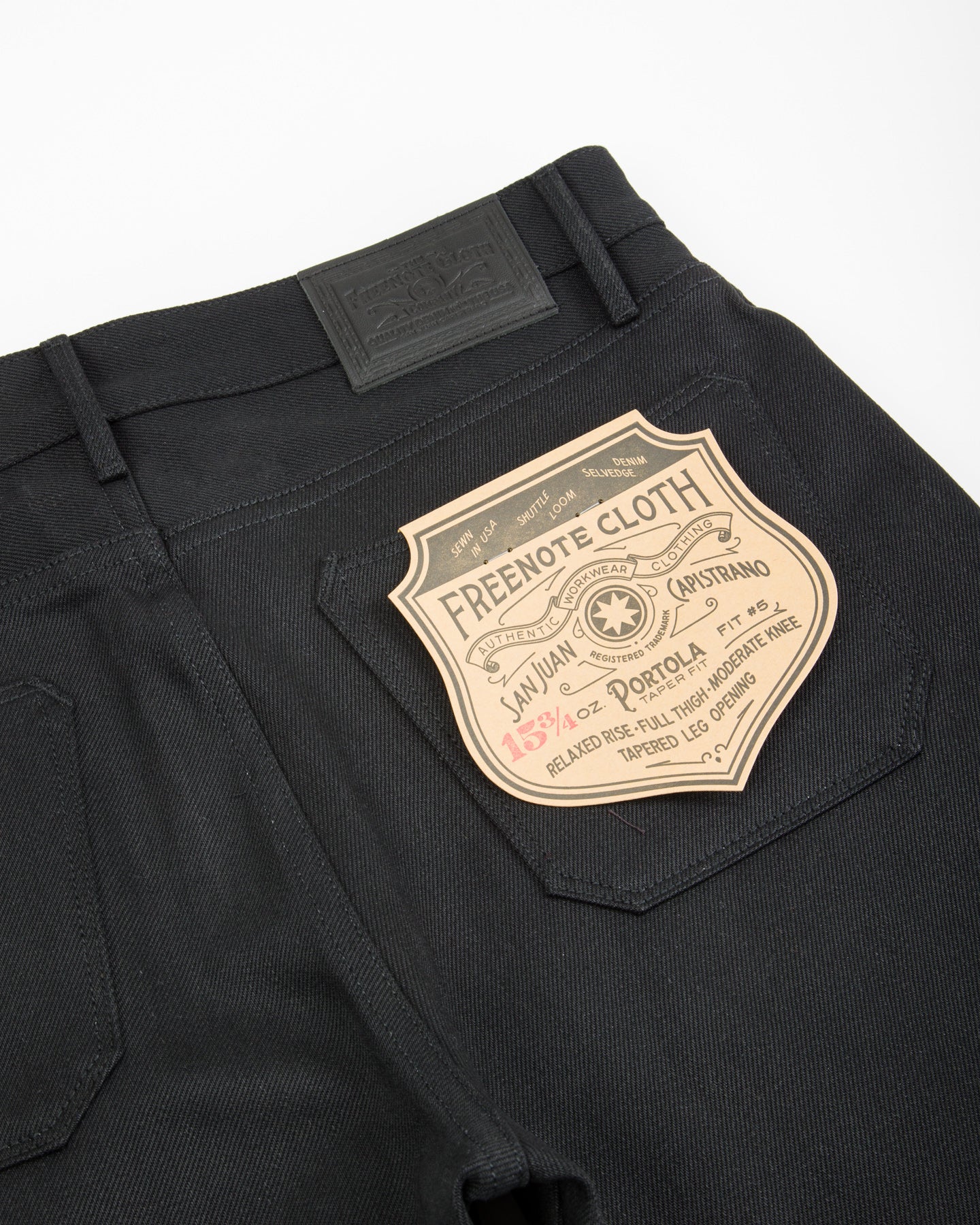 Freenote Portola Classic Taper - 15.75oz Black/Black - Standard & Strange