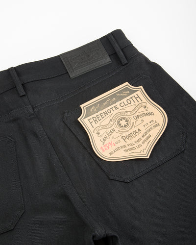 Freenote Portola Classic Taper - 15.75oz Black/Black - Standard & Strange