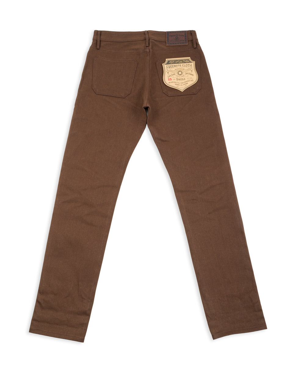 Freenote Portola Classic Taper - 15oz Dark Brown Denim - Standard & Strange