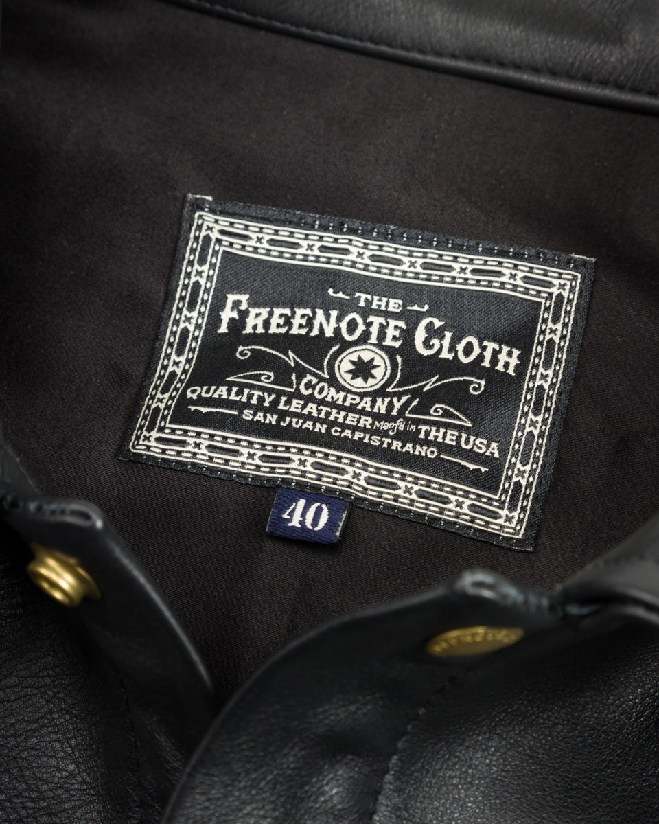 Freenote RJ-1 Jacket - Black Leather - Standard & Strange