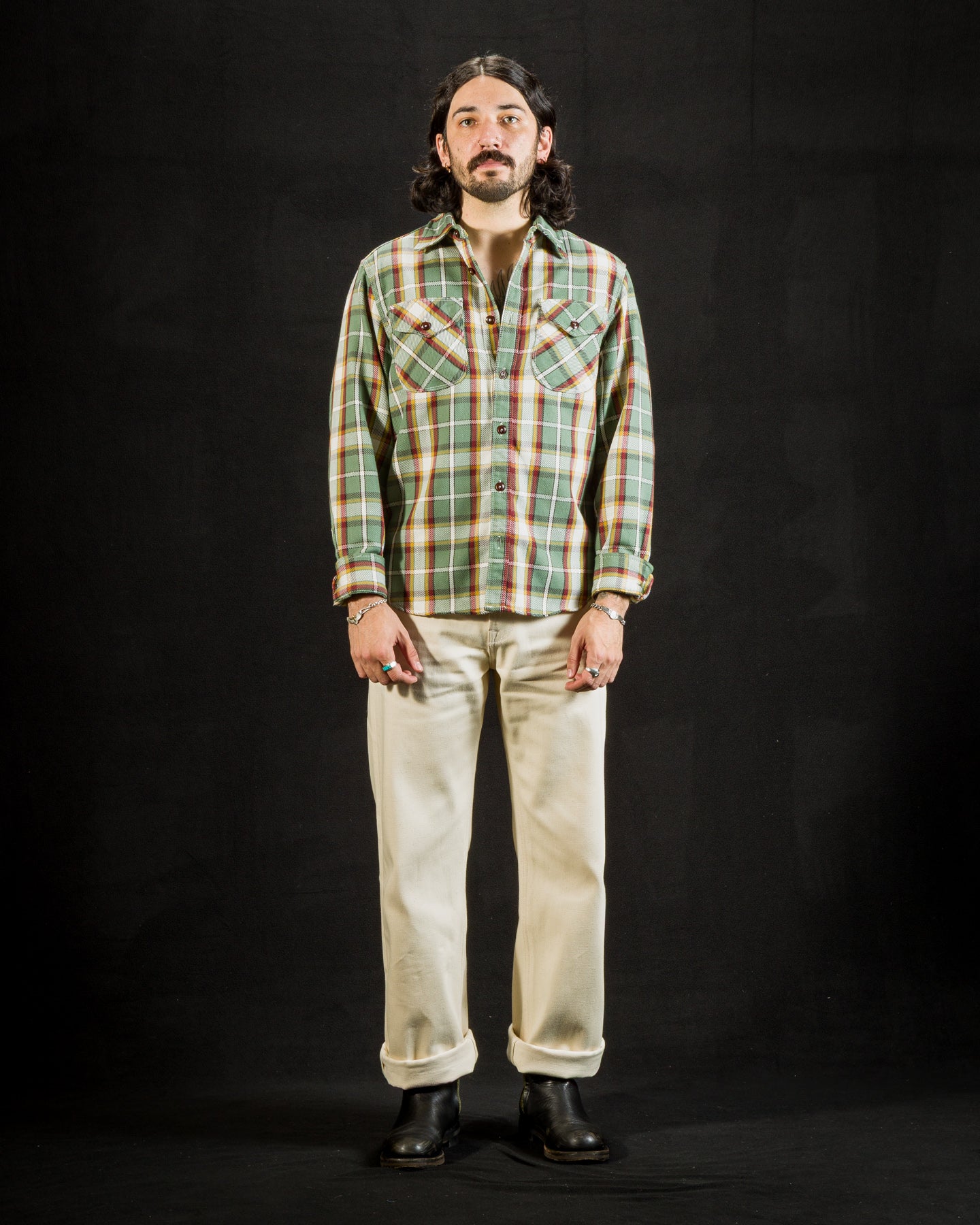Wells Workshirt - Aloe Green Plaid – Standard & Strange