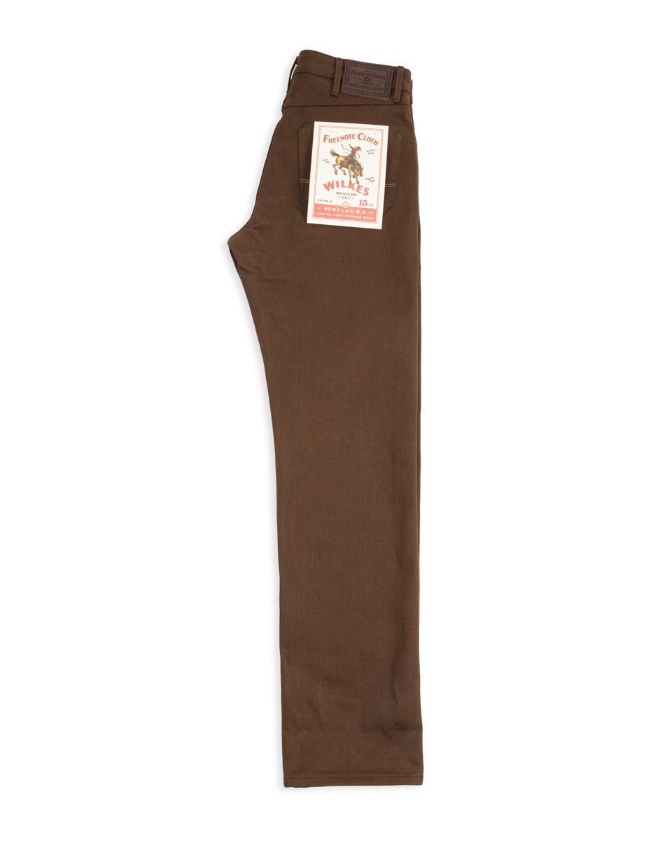 Freenote Wilkes Western - 15oz Dark Brown Denim - Standard & Strange