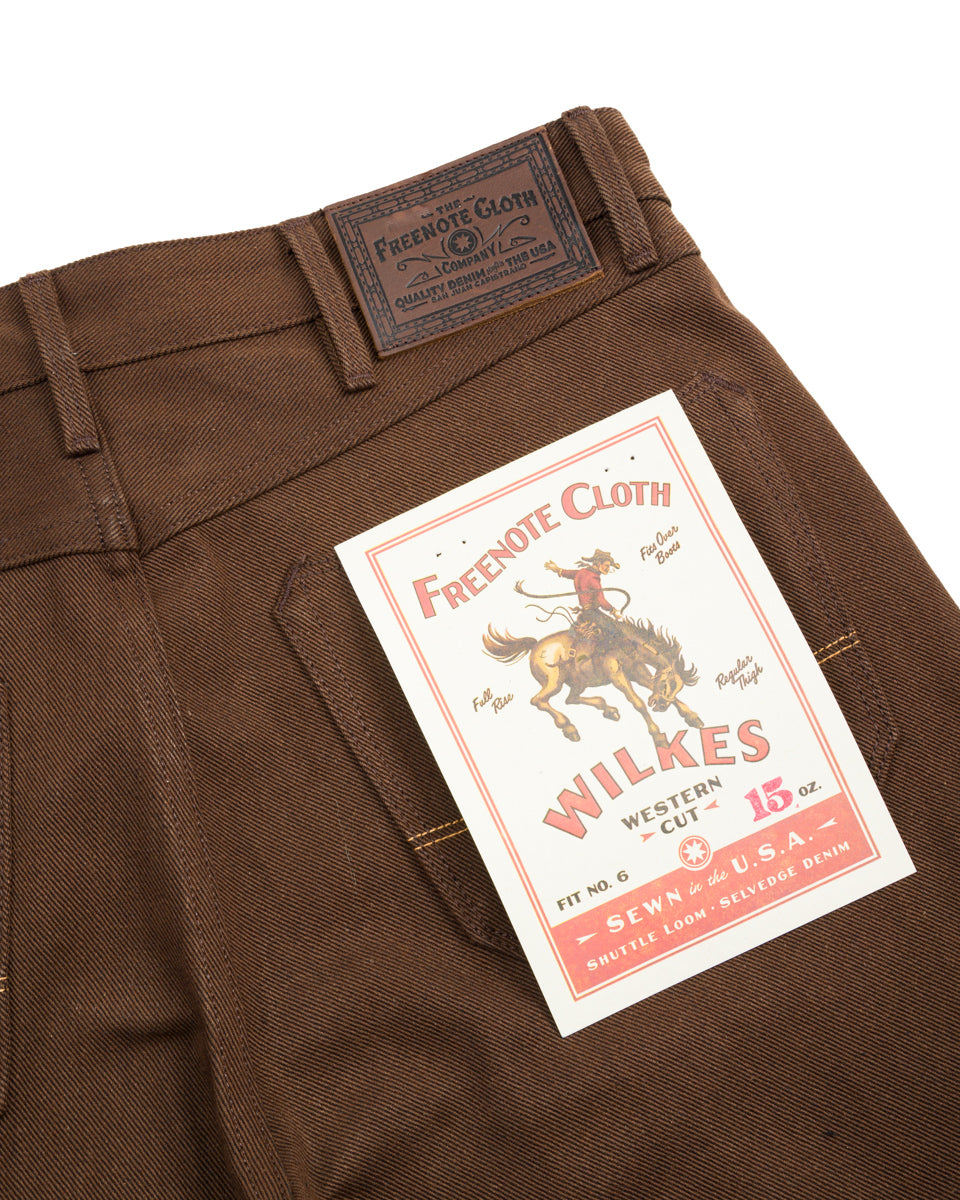 Freenote Wilkes Western - 15 oz Dark Brown Denim – Standard & Strange