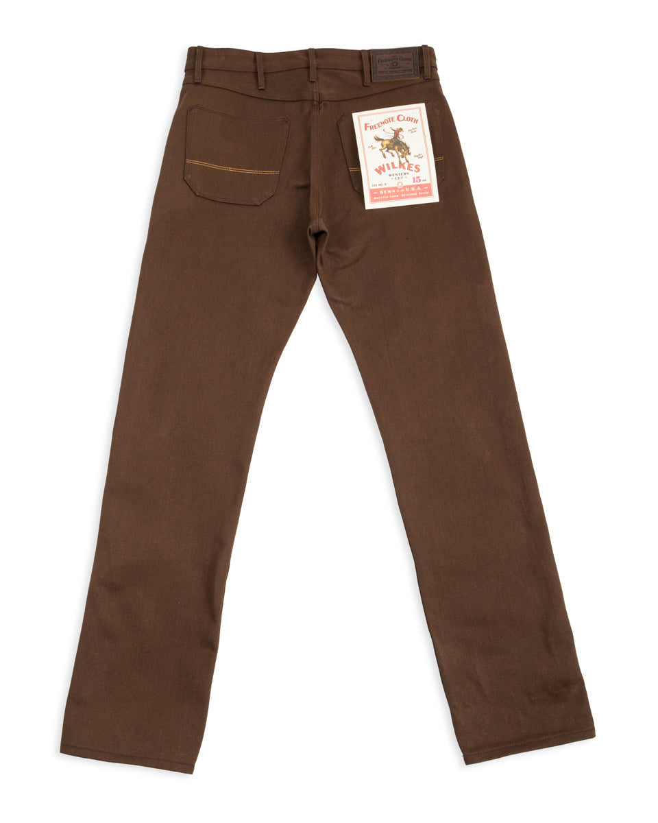 Freenote Wilkes Western - 15oz Dark Brown Denim - Standard & Strange