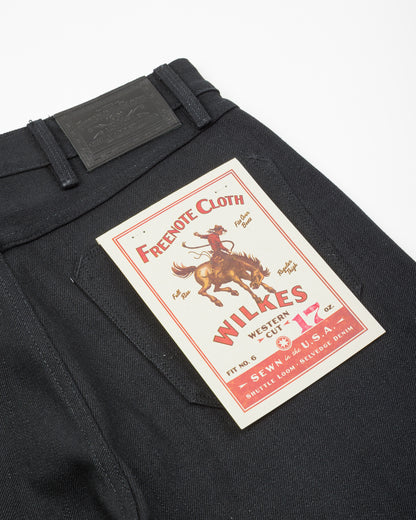 Freenote Wilkes Western - 17oz Black Slub - Standard & Strange