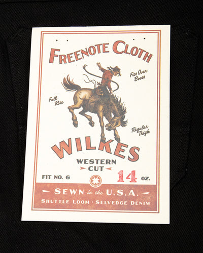 Freenote Wilkes Western - Aces High 14oz Black Denim - Standard & Strange