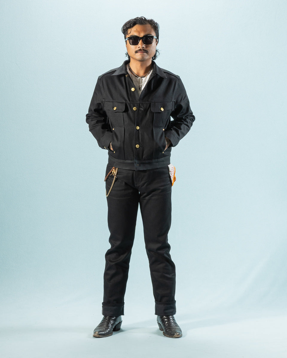 Freenote High Low Jacket - Aces High 14oz Black - Standard & Strange