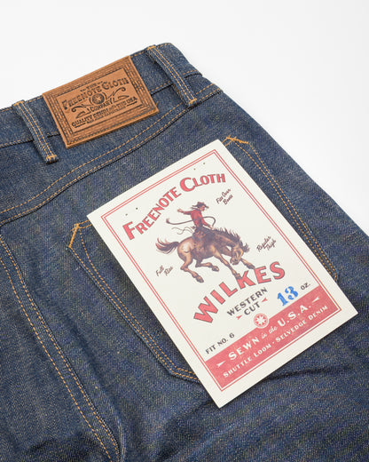 Freenote Wilkes Western - 13oz Natural Rinsed Denim - Standard & Strange