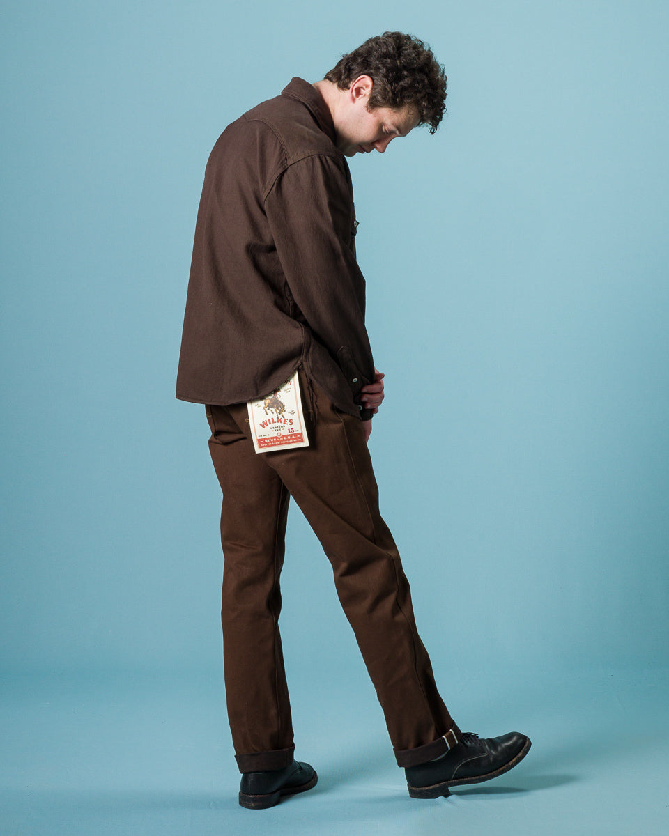 Freenote Wilkes Western - 15oz Dark Brown Denim - Standard & Strange