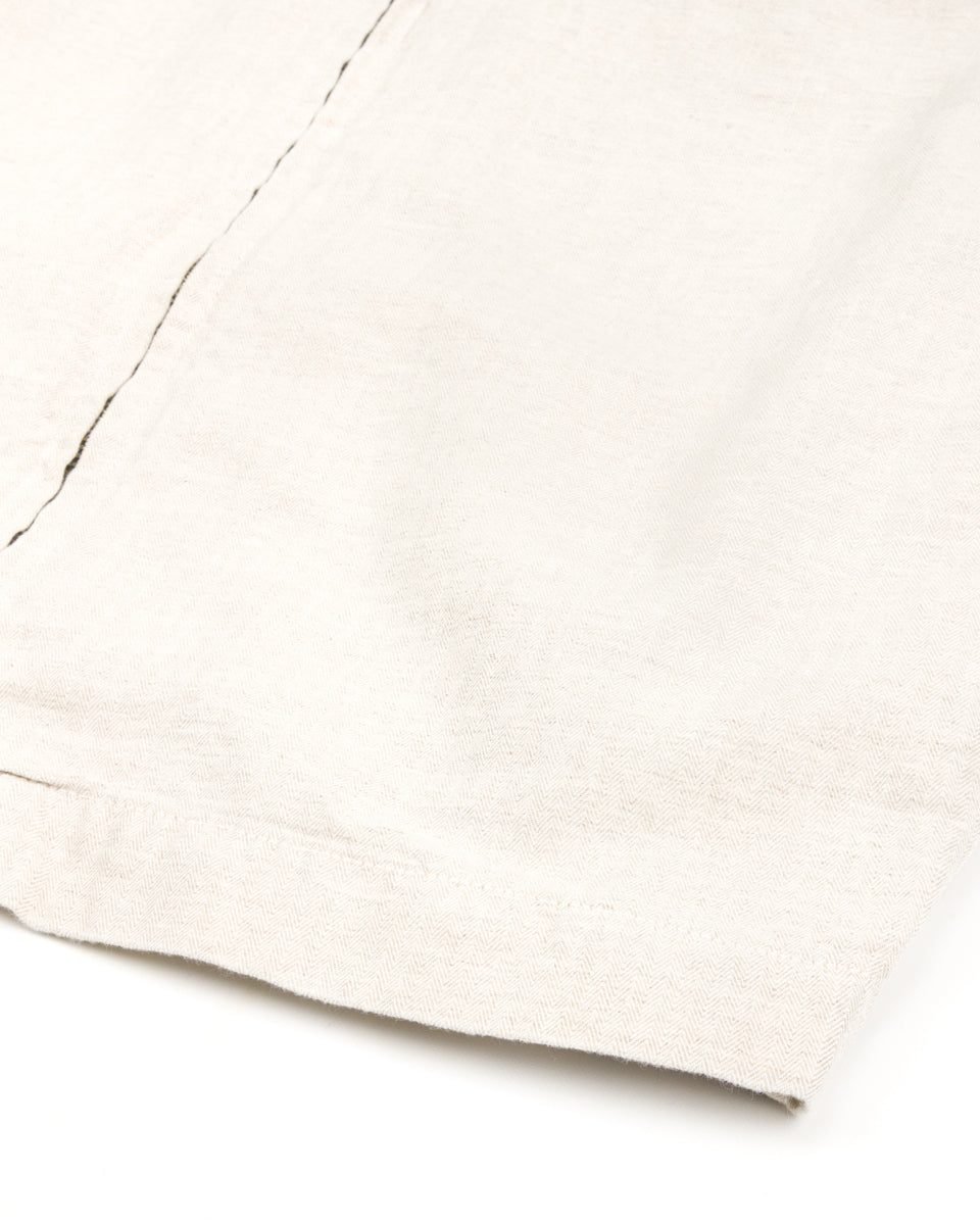 Yorba Zip S/S Shirt- White Herringbone – Standard & Strange