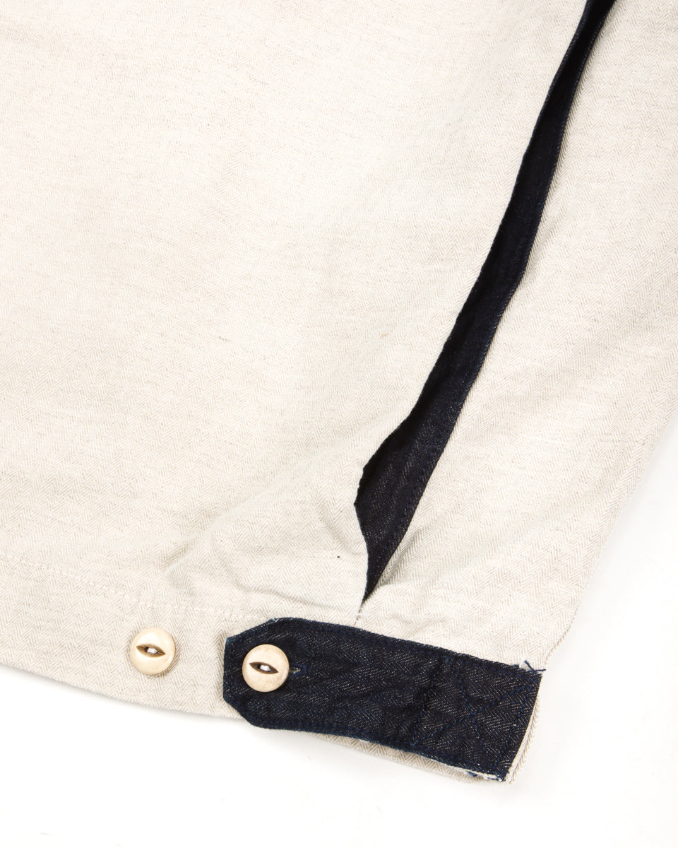 Yorba Zip S/S Shirt- White Herringbone – Standard & Strange