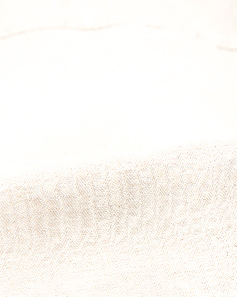 Yorba Zip S/S Shirt- White Herringbone – Standard & Strange
