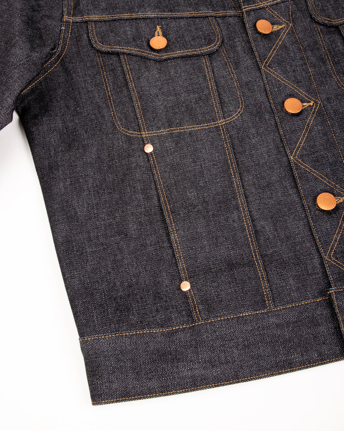 High Low Jacket - 14oz Broken Twill Denim