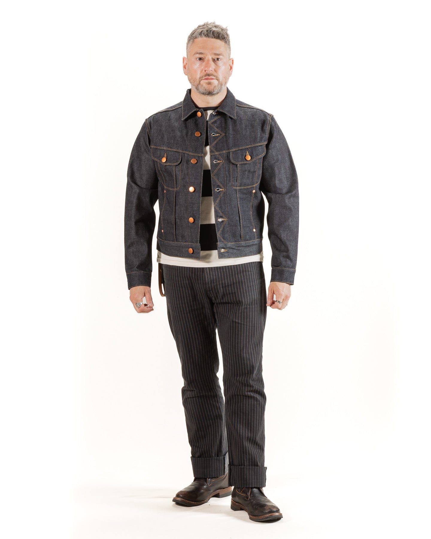 High Low Jacket - 14oz Broken Twill Denim