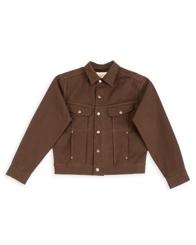 High Low Jacket - 15oz Dark Brown Denim