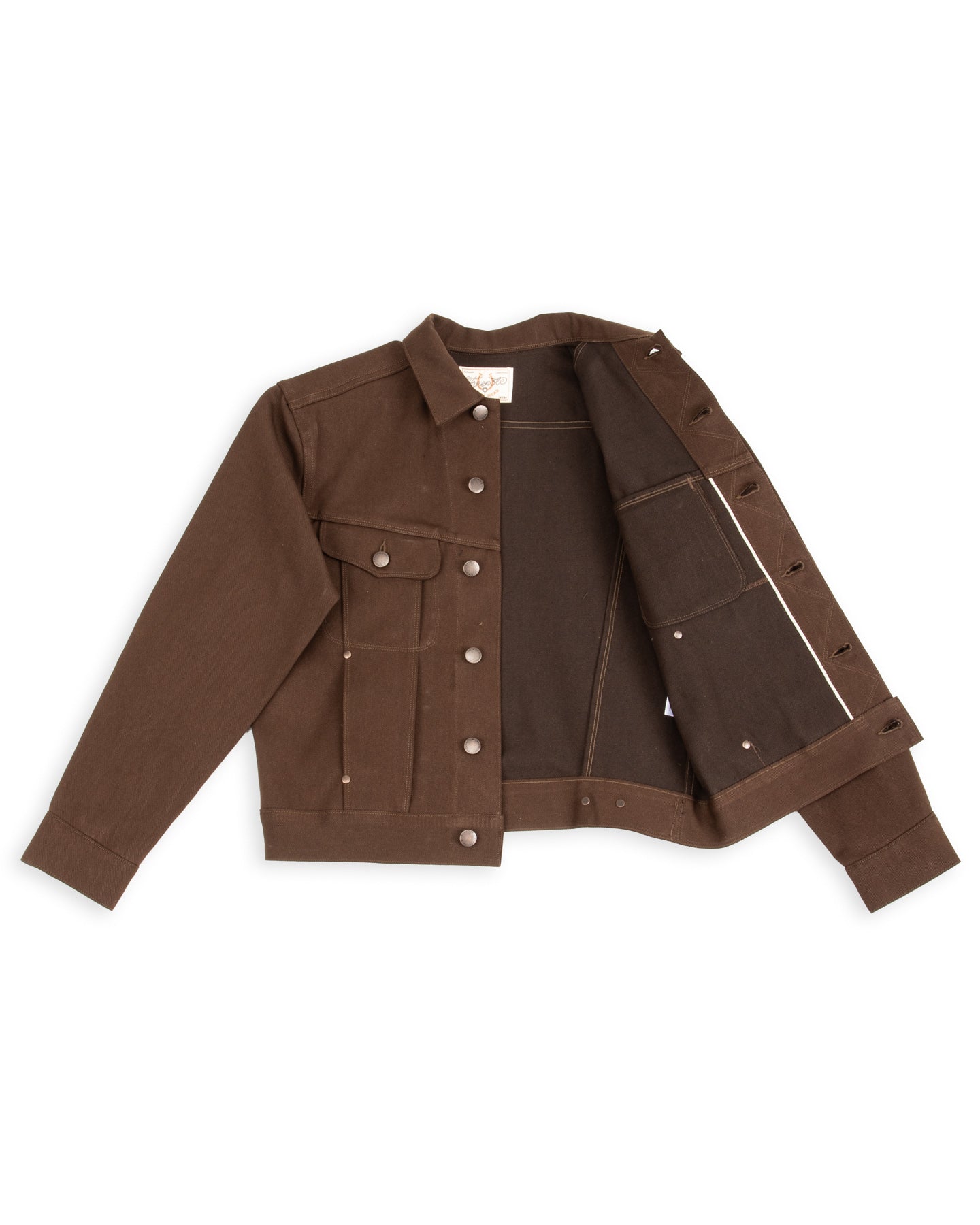 High Low Jacket - 15oz Dark Brown Denim