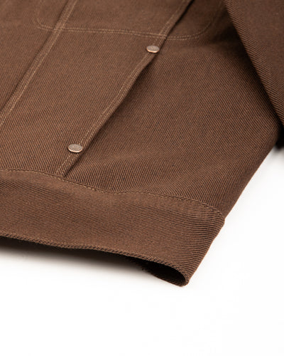 High Low Jacket - 15oz Dark Brown Denim