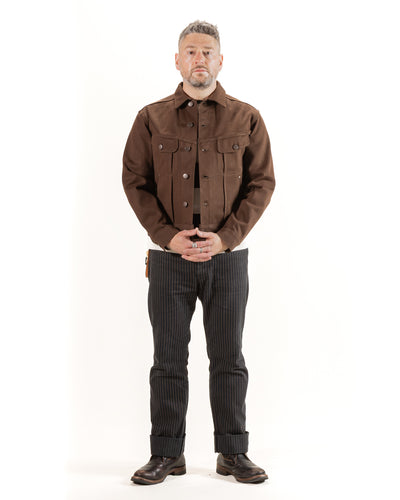 High Low Jacket - 15oz Dark Brown Denim
