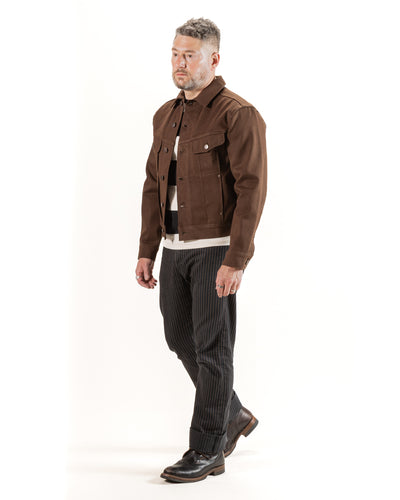 High Low Jacket - 15oz Dark Brown Denim