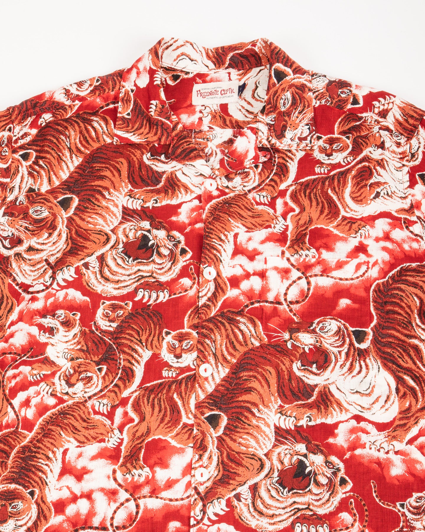 Hawaiian Shirt - Red Tiger