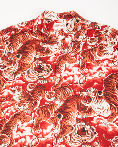 Hawaiian Shirt - Red Tiger