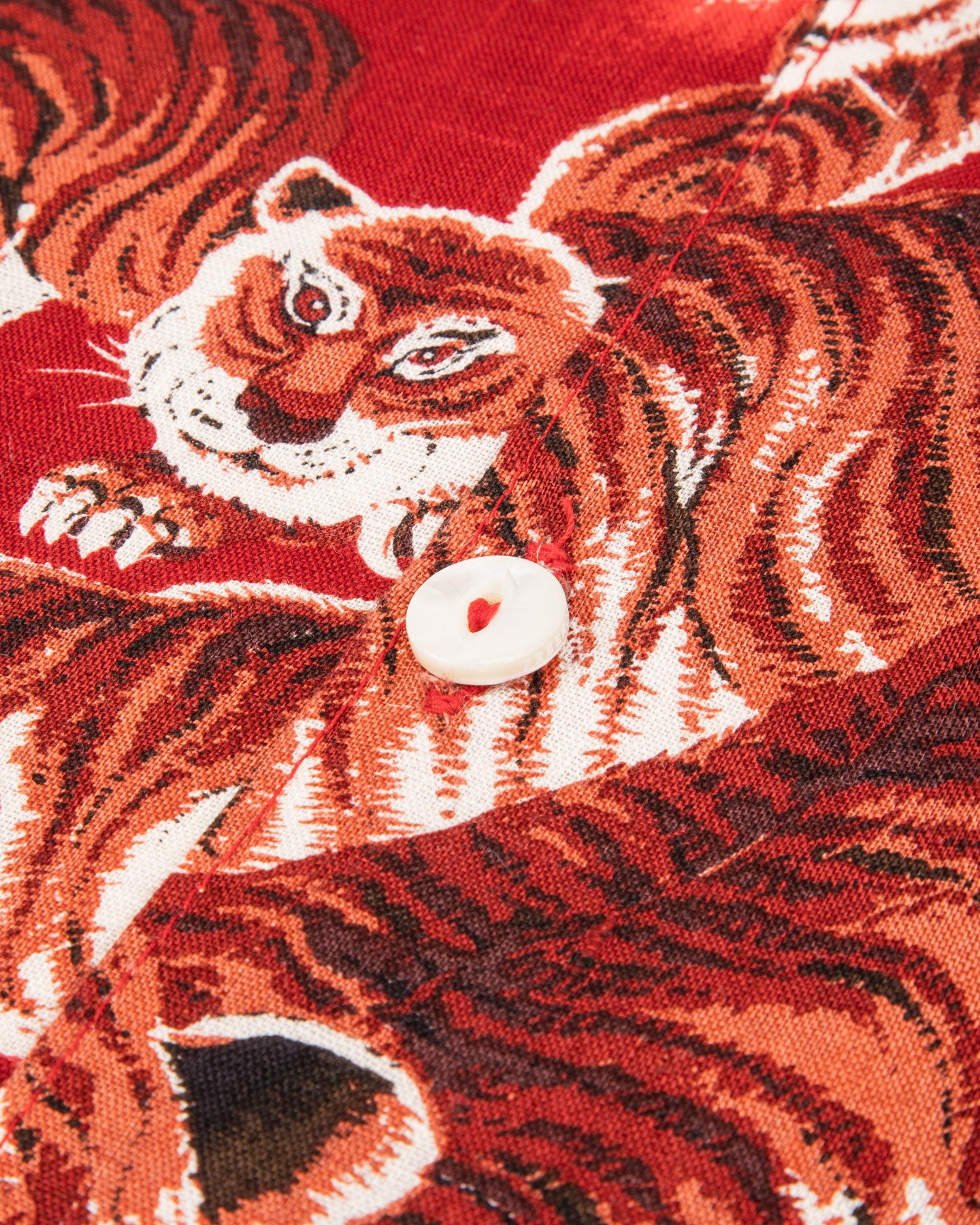 Hawaiian Shirt - Red Tiger