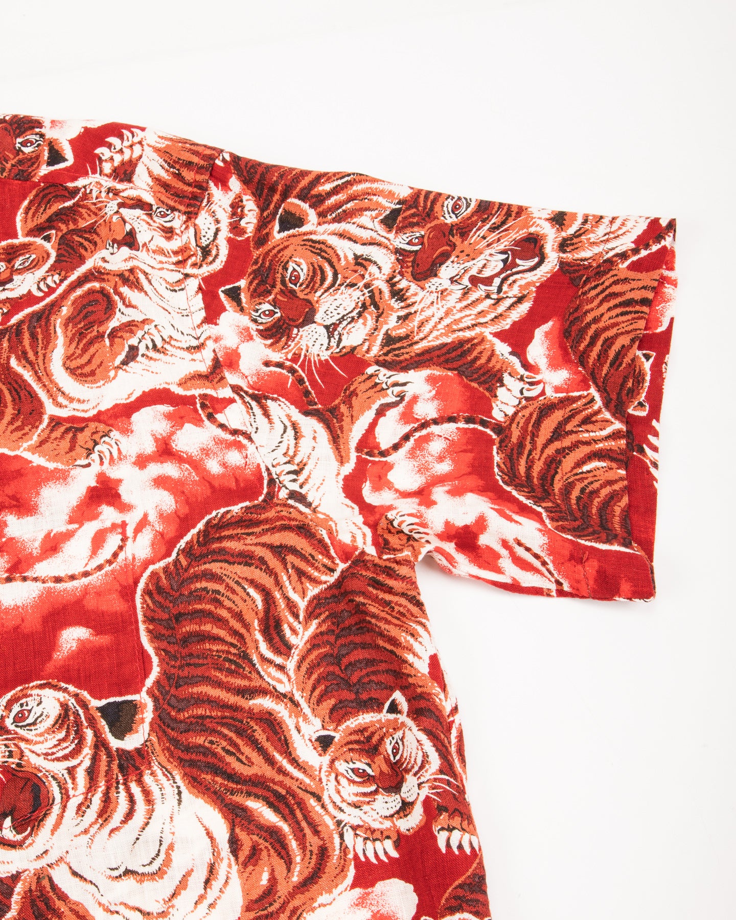 Hawaiian Shirt - Red Tiger