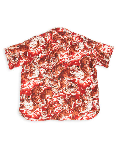 Hawaiian Shirt - Red Tiger