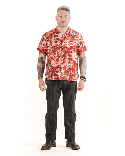 Hawaiian Shirt - Red Tiger