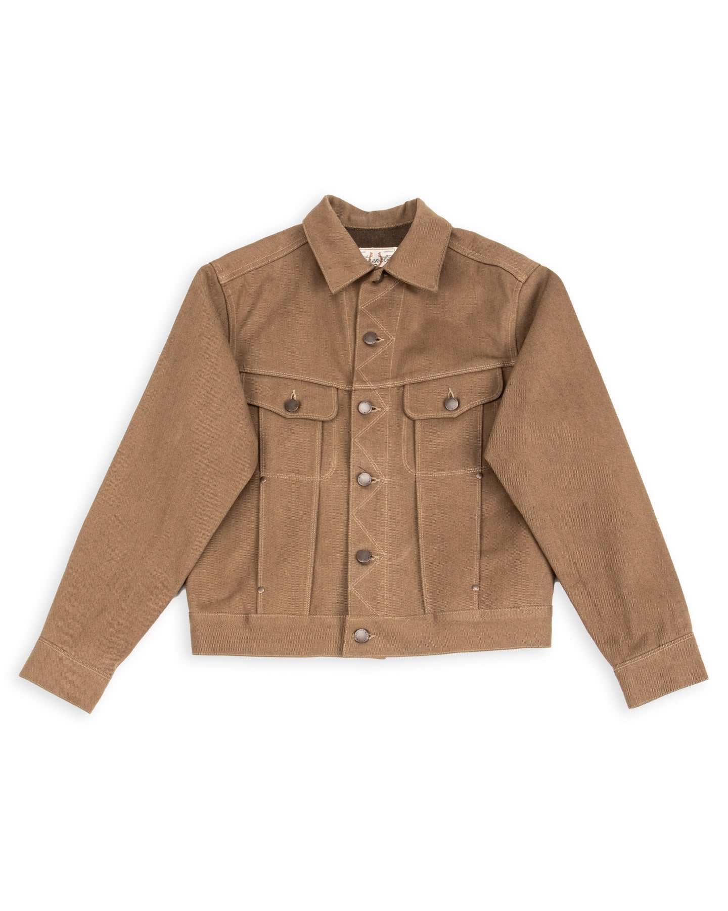 High Low Jacket - 15oz Light Brown Denim